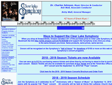 Tablet Screenshot of clearlakesymphony.org